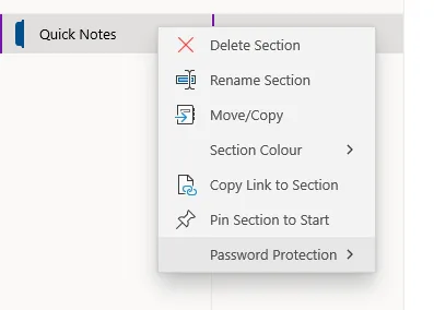Password Protection in OneNote