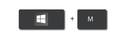 Cntrl button plus symbol and M button