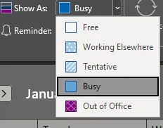 appearance in outlook