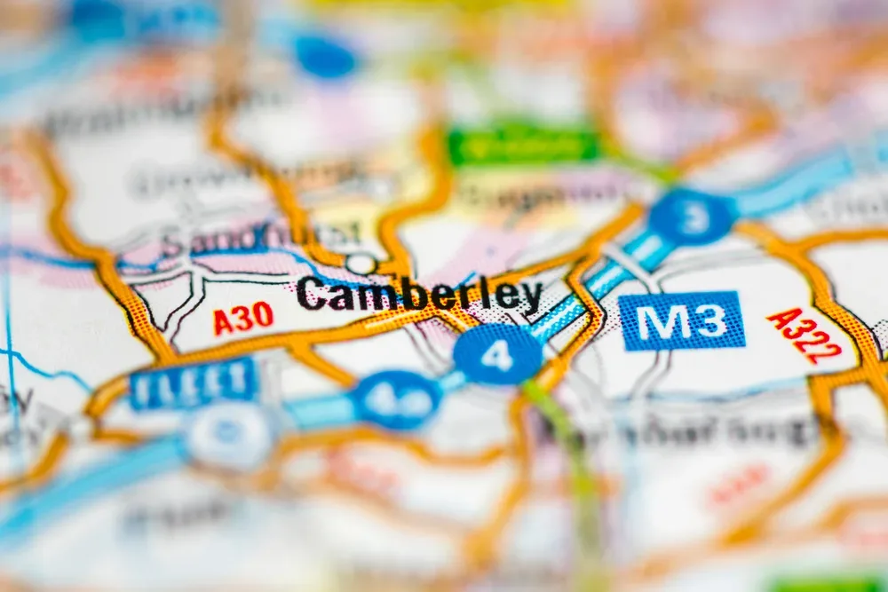 Camberely map